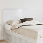 vidaXL Tête de lit Blanc brillant 160 cm Bois d'ingénierie