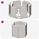 vidaXL Foyer sans fumée Noir 58 x 58 x 51 cm Acier