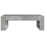 vidaXL Table basse avec LED infini gris béton 90x53x30 cm