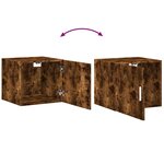 vidaXL Armoire de rangement mince chêne fumé 50x42 5x225 cm