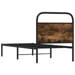 vidaXL Cadre de lit sans matelas chêne fumé 75x190cm bois d'ingénierie
