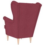 vidaXL Fauteuil rouge bordeaux 74x84x100 cm tissu