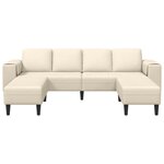 vidaXL Canapé Crème 250 x 188 x 76 cm Tissu en velours côtelé