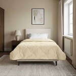 vidaXL Duvet d'hiver Crème 155 x 200 cm Microfibre et polaire Teddy