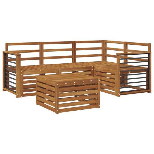 vidaXL Ensemble de canapés d'extérieur 5 pc Naturel Polyester