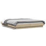 vidaXL Cadre de lit chêne sonoma 150x200 cm bois d'ingénierie