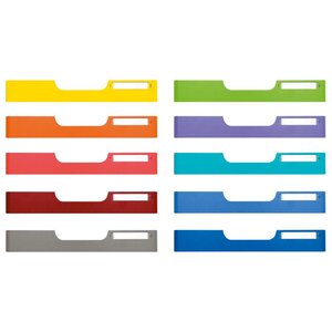 Frontons colorés  pour tiroirs Modulodoc - Standard - Set de 10