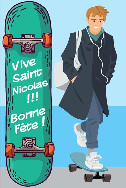 Carte Vive Saint Nicolas Bonne Fête 6 Décembre Avec Enveloppe Blanche 12x17 5cm - La Poste Pro