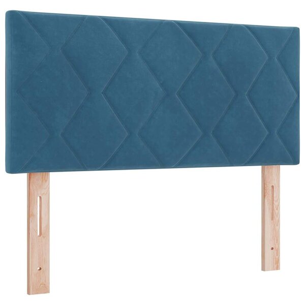 vidaXL Tête de lit design blocs de diamants  bleu foncé  100 cm  en velours