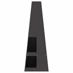 vidaXL Braise Noir 35 x 35 x 100 cm Acier laminé à froid