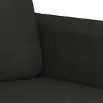 vidaXL Ensemble de canapés 3 Pièces avec coussins noir tissu
