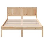 vidaXL Cadre de lit Marron 140 x 190 cm Bois de pin massif