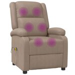 vidaXL Fauteuil de massage Cappuccino Similicuir