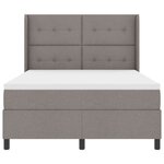 vidaXL Lit à ressorts avec matelas et LED en taupe 140x190 cm en tissu