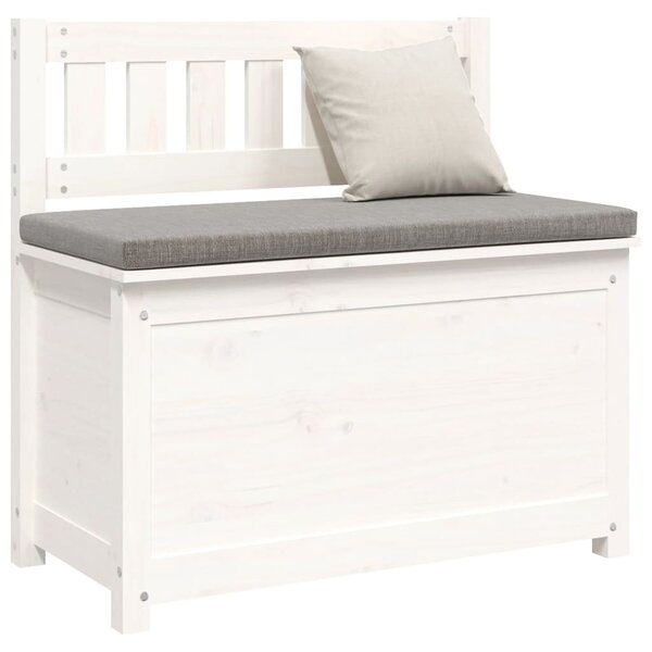 Banc banquette 80 x 41 x 77 cm bois de pin massif blanc 02_0010718