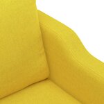 vidaXL Canapé à 2 places Jaune clair 120 cm Tissu