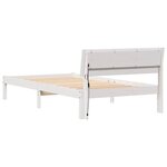 vidaXL Cadre de lit avec tête de lit Blanc 90 x 190 cm Pin massif