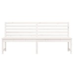 vidaXL Banc de jardin blanc 201 5 cm bois massif de pin