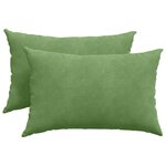 vidaXL Coussins de canapé 2 Pièces Vert clair 60 x 40 cm