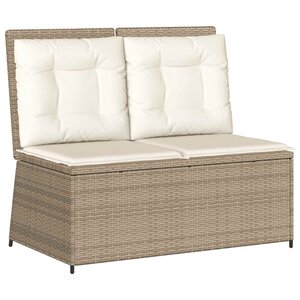 vidaXL Banc de jardin Beige polyrotin