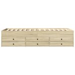 vidaXL Lit de jour avec tiroirs sans matelas chêne sonoma 90x200 cm