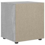 vidaXL Table de chevet VISNES gris béton 45x40x50 cm bois d'ingénierie