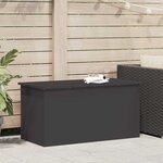 vidaXL Boîte de Rangement Extérieure Noir 100 x 50.5 x 50 cm