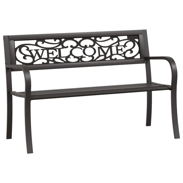 vidaXL Banc de jardin 125 cm Acier Noir
