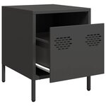 vidaXL Tables de chevet 2 Pièces noir 35x39x43 5 cm acier