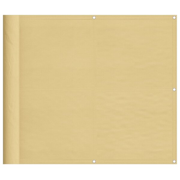 vidaXL Écran de balcon sable 90x500 cm 100  polyester oxford