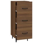 vidaXL Buffet Chêne marron 34 5x34x90 cm Bois d'ingénierie