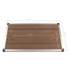 vidaXL Receveur de douche extérieur WPC Inox 110x62 cm Marron