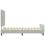 Cadre de lit vidaXL Gris clair 120x200 cm Velours