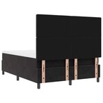 Lit Box Spring vidaXL avec Matelas Noir 140x200 cm Velours