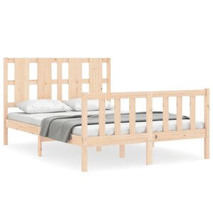 vidaXL Cadre de lit sans matelas bois de pin massif
