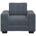 vidaXL Fauteuil gris foncé 60 cm velours