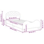 vidaXL Cadre de lit pour enfants avec tête de lit Pourpre 90 x 190 cm