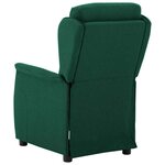 vidaXL Fauteuil inclinable Vert foncé 67.5 x 93.5 x 101.5 cm tissu