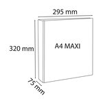 Classeur personnalisable Kreacover A4 Maxi 4 Ax Diam 50mm Dos 70 mm Blanc EXACOMPTA