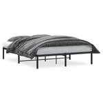 vidaXL Cadre de lit métal sans matelas noir 150x200 cm