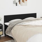 vidaXL Têtes de lit 2 Pièces Noir 80x5x78/88 cm Tissu