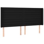 vidaXL Sommier à lattes de lit matelas et LED Noir 180x200 cm Tissu