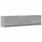 vidaXL Meuble TV avec LED 165x34x40 cm Gris Sonoma Bois d’ingénierie