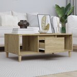 vidaXL Table basse Chêne sonoma 90x50x36 5 cm Bois d'ingénierie