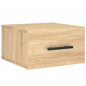 vidaXL Table de chevet murale chêne sonoma 35x35x20 cm