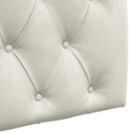 vidaXL Tête de lit suspendue Avec lumière LED Crème Velours