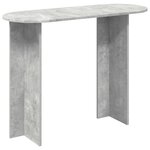 vidaXL Table console Gris béton 100 x 39 5 x 75 cm Bois d'ingénierie