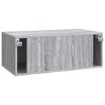 vidaXL Meuble TV mural Sonoma gris 78 5 x 41 x 30 cm Bois d'ingénierie