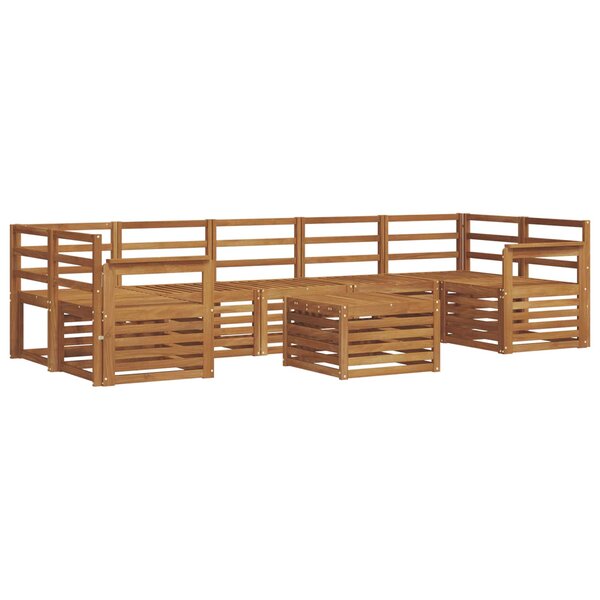 vidaXL Ensemble de canapés d'extérieur 8 pc Naturel