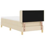 vidaXL Lit à Ressorts avec matelas Crème 90 x 190 cm tissu